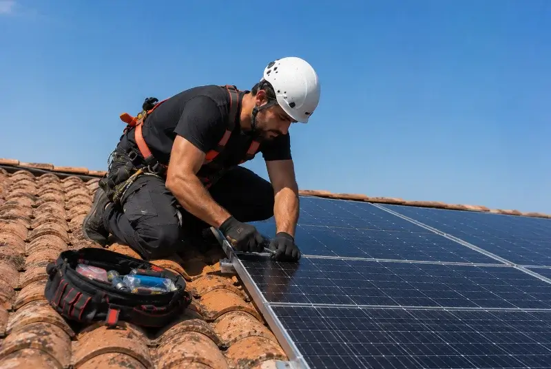 Maintenance et monitoring de panneaux solaires à Caudan